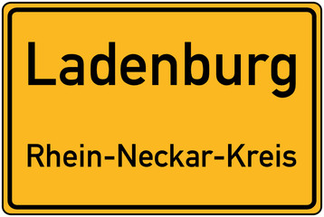 Ortstafel Ladenburg