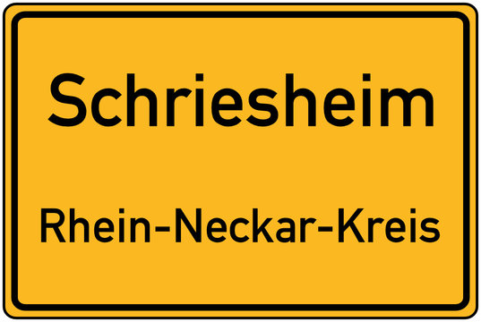Ortstafel Schriesheim