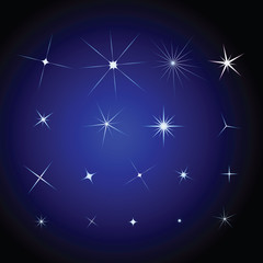 Set vector stars. Design elements.