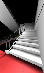 3d render stairway