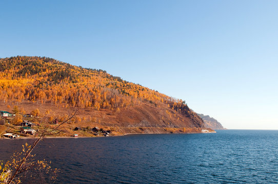 Autumn at Lake Baikal - oldest, deepest lake in the world