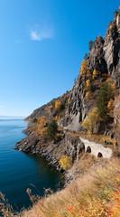 Autumn at Lake Baikal - oldest, deepest lake in the world