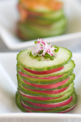Cucumber and radish starter