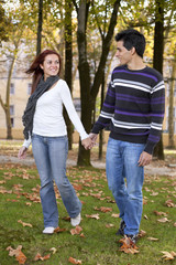 Love and affection between a young couple