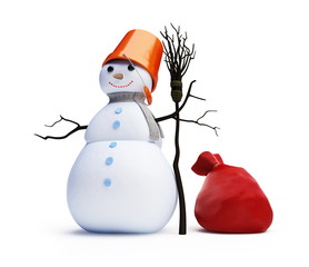 snowmen red bag