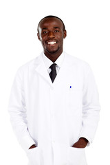 happy african american pharmacist