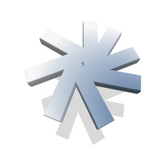 schwebende abstrakte Form