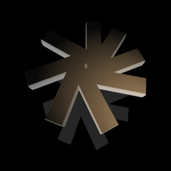 Abstrakte braune Form mit kreisförmiger Anordung