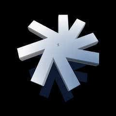 abstrakte Form auf schwarzem Hintergrund