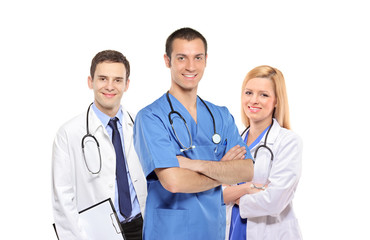 Fototapeta premium A medical team of doctors, men and woman