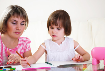 Mother and daughter together