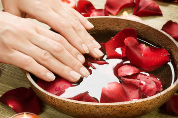 Hands Spa.Manicure concept