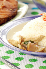 Fried  mushroow with Oyster sauce