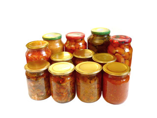 Home canning, isolated on a white background