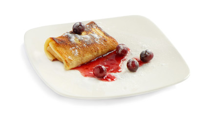 Pancake isolated on white background