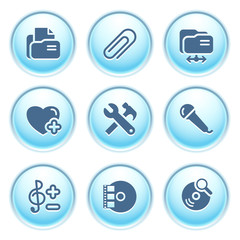 Icons on blue buttons 11