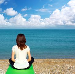 Fototapeta na wymiar Woman in meditation