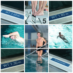 Collage Schwimmbad