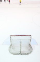 empty ice hokey net