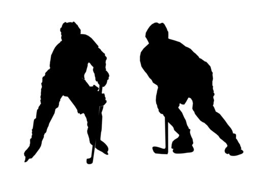 Illustration of playing ice hockey