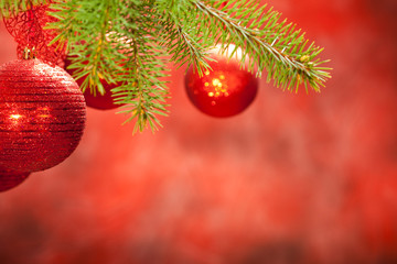 Christmas background - red balls