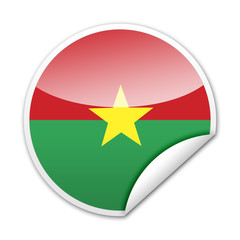 Pegatina bandera BURKINA FASO con reborde