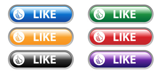 LIKE Web Buttons Set (like share recommend satisfaction button)