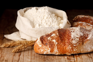 fresh bread on the table