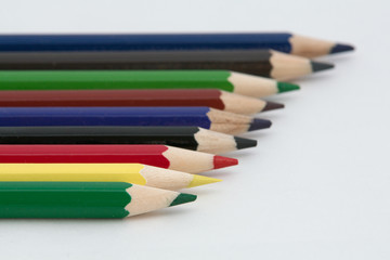 Bunstifte Spitzen diagonal