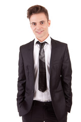 Young business man posing