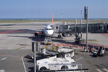 Aircraft at stand. Nice Airport. Provence. France