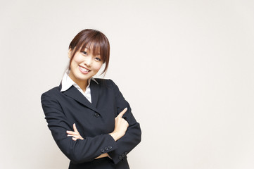 a portrait of young business woman