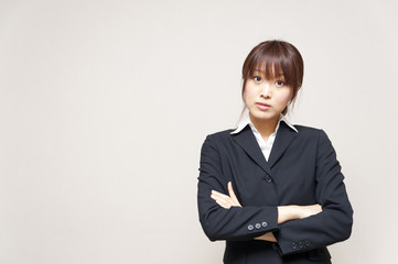 a portrait of young business woman