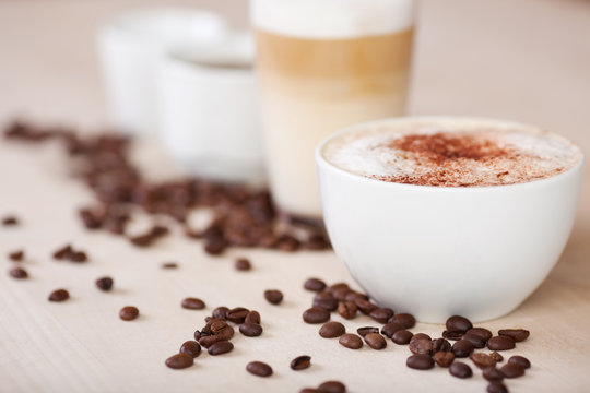 verschiedene sorten kaffee