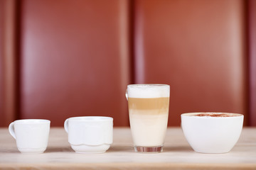 kaffeeauswahl im café