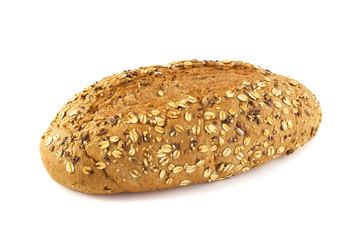 Bran bread isolated