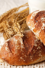 fresh bread on the table