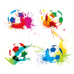 Colorful footballs - 27619909