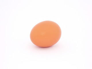 A brown egg on white 01