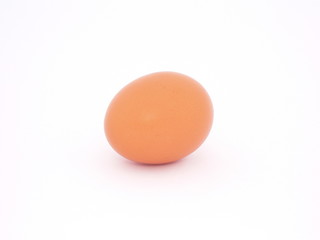 A brown egg on white 01