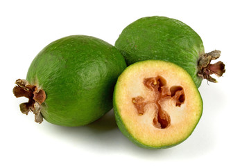 Tropical fruit feijoa (Acca sellowiana)
