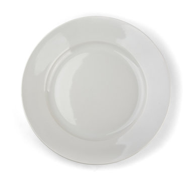 Empty white dinner plate