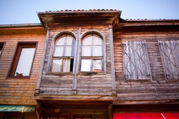 Old house in ancient town Nessebur, Bulgaria