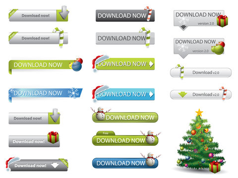 Christmas theme website download buttons