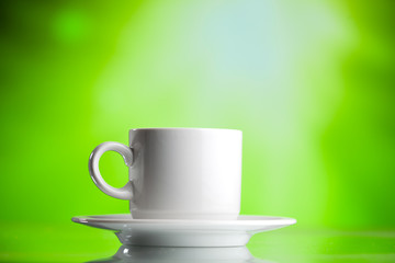 cup of tea on green