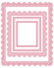 square lace frame set 2