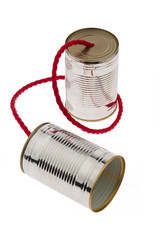 Blechdose als Symbolphoto Kommunikation