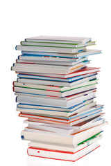 Stapel von Büchern. Freigestellt