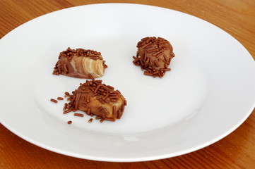 Assorted chocolate pralines