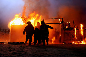 Firefighters rescue accident victim
